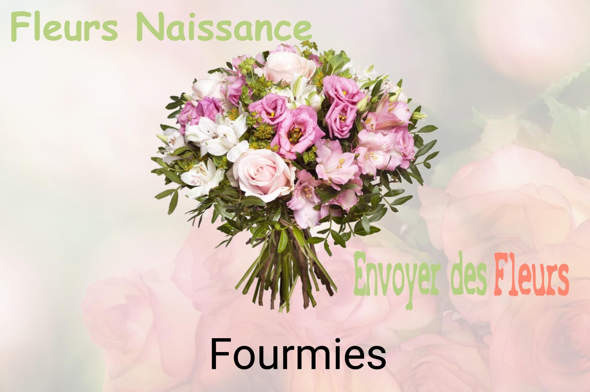 Bouquet de fleurs de naissance livré à Fourmies